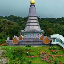 Stupa Phra Mahathat Naphapholphumisiri on foot of Doi Inthanon